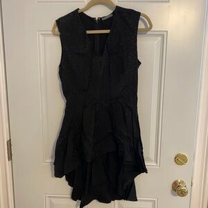 Alexander McQueen High Low Black Leopard Print Shirt NWT